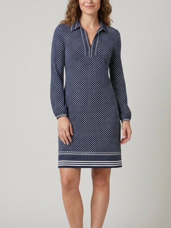 Max Studio Dresses & Skirts - Max Studio Navy Polka Dot Dress